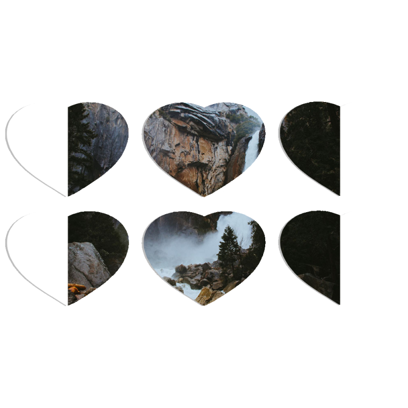 Магнитные фотопазлы Сердце 50 на 50 набор 6 штук 
