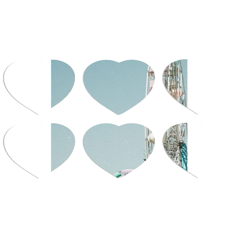 Магнитные фотопазлы Сердце 50 на 50 набор 6 штук 