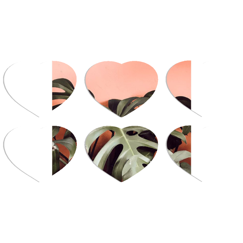 Магнитные фотопазлы Сердце 50 на 50 набор 6 штук 