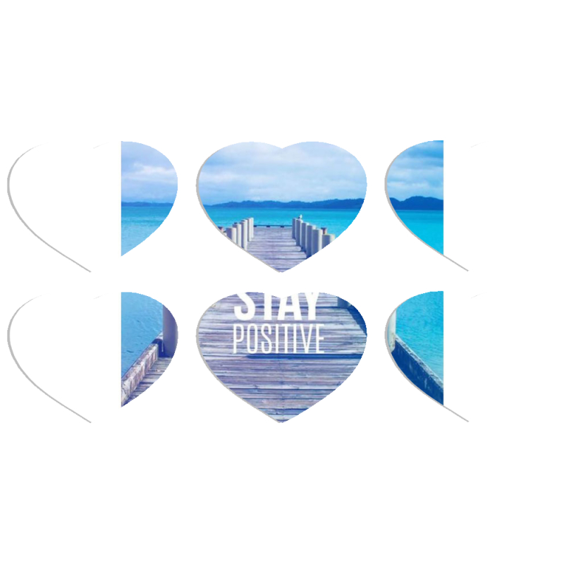 Магнитные фотопазлы Сердце 50 на 50 набор 6 штук 