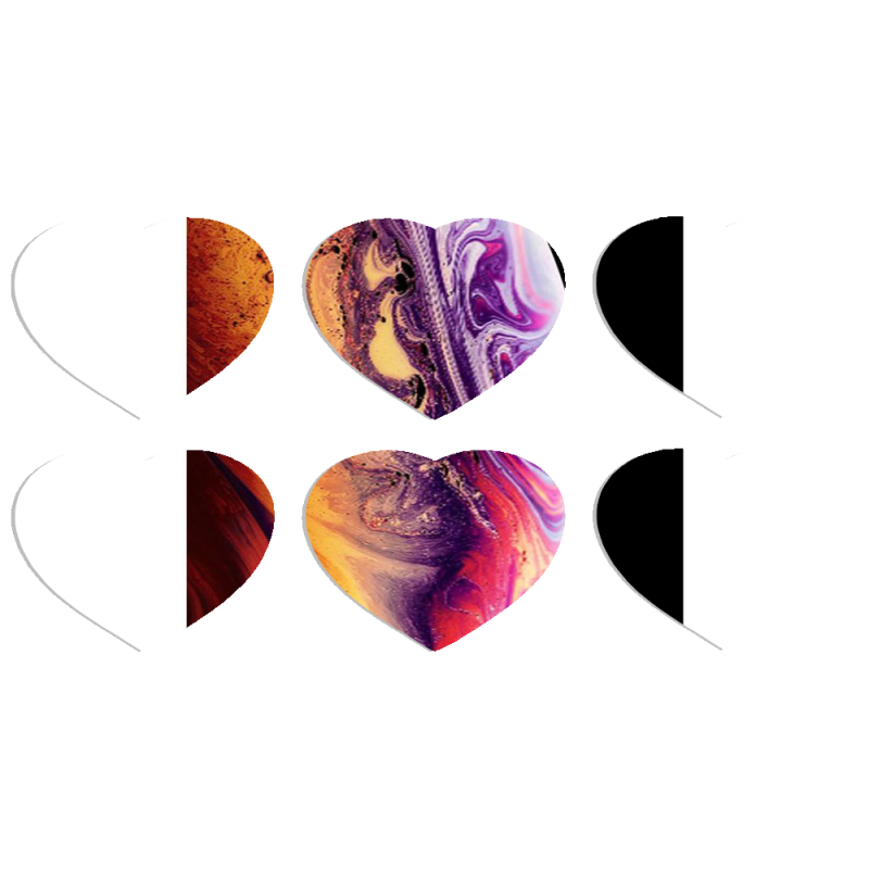 Магнитные фотопазлы Сердце 50 на 50 набор 6 штук 