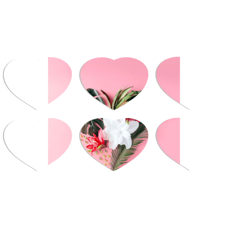 Магнитные фотопазлы Сердце 50 на 50 набор 6 штук 