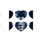 Магнитные фотопазлы Сердце 50 на 50 набор 6 штук 