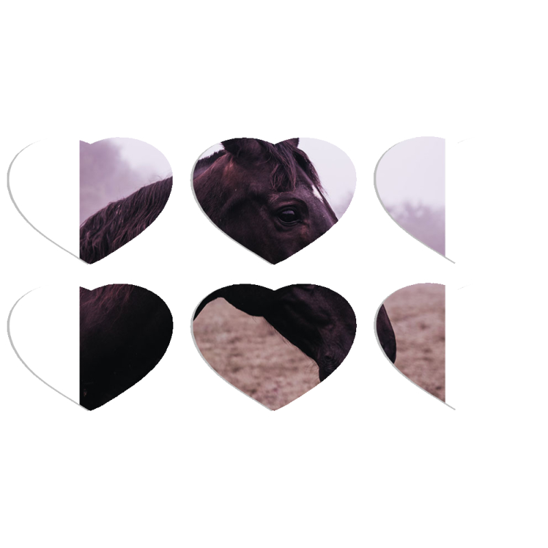 Магнитные фотопазлы Сердце 50 на 50 набор 6 штук 