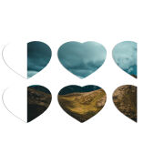Магнитные фотопазлы Сердце 50 на 50 набор 6 штук 