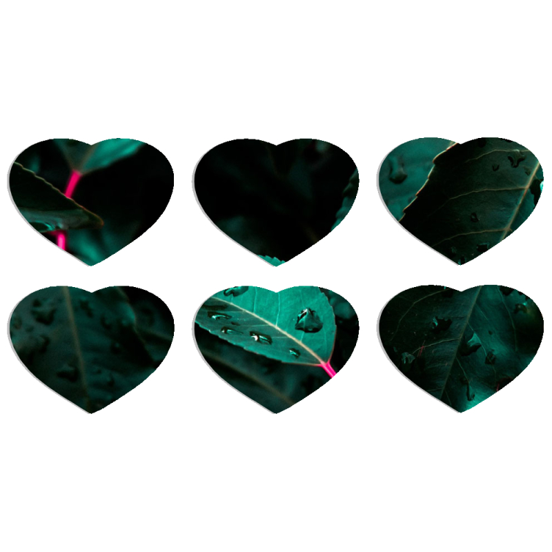 Магнитные фотопазлы Сердце 50 на 50 набор 6 штук 