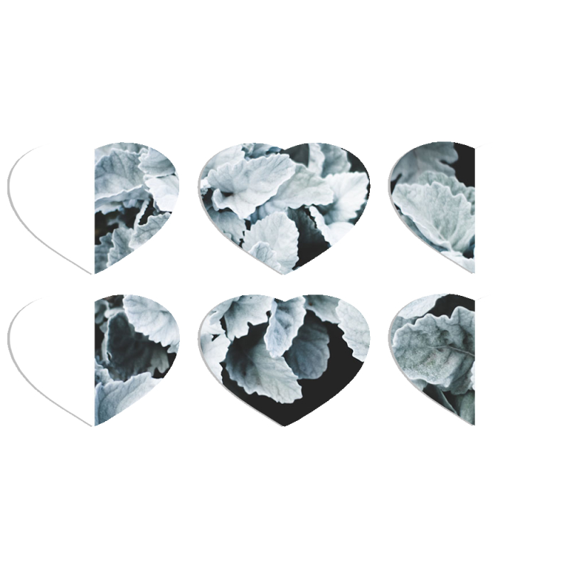 Магнитные фотопазлы Сердце 50 на 50 набор 6 штук 