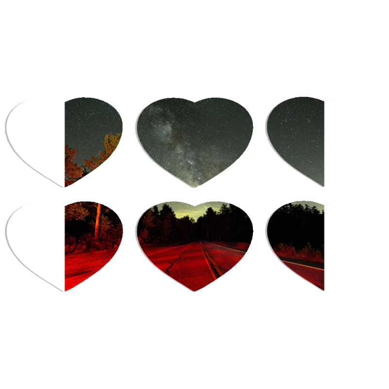 Магнитные фотопазлы Сердце 50 на 50 набор 6 штук 