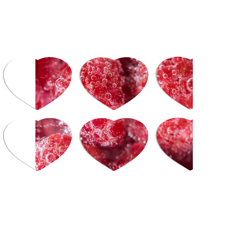 Магнитные фотопазлы Сердце 50 на 50 набор 6 штук 