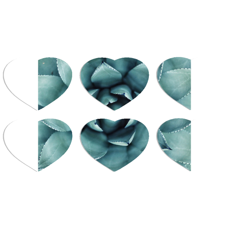 Магнитные фотопазлы Сердце 50 на 50 набор 6 штук 