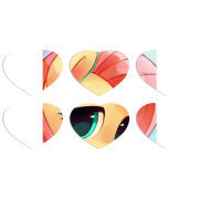 Магнитные фотопазлы Сердце 50 на 50 набор 6 штук My Little Pony Fluttershy