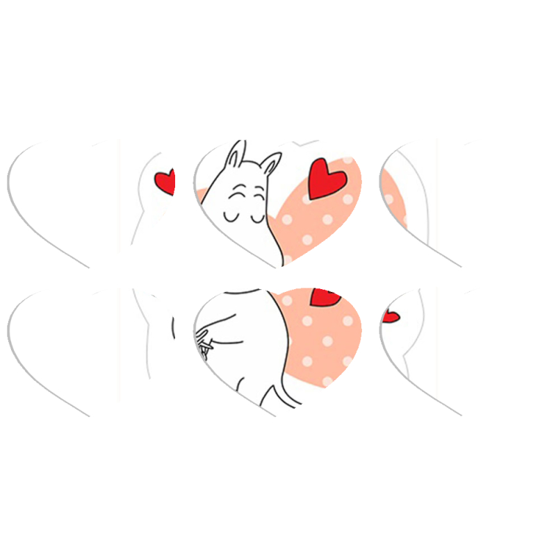 Магнитные фотопазлы Сердце 50 на 50 набор 6 штук Mumintroll