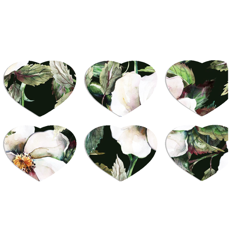 Магнитные фотопазлы Сердце 50 на 50 набор 6 штук Blossom Roses