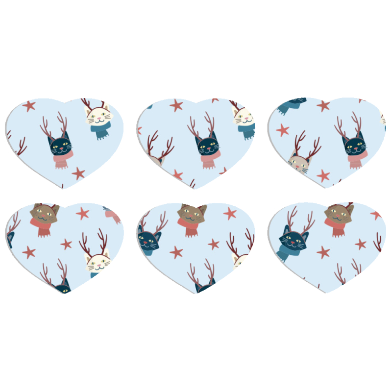 Магнитные фотопазлы Сердце 50 на 50 набор 6 штук 