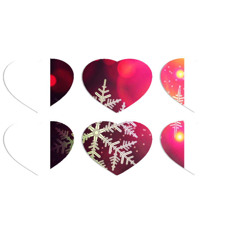 Магнитные фотопазлы Сердце 50 на 50 набор 6 штук 