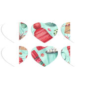 Магнитные фотопазлы Сердце 50 на 50 набор 6 штук 