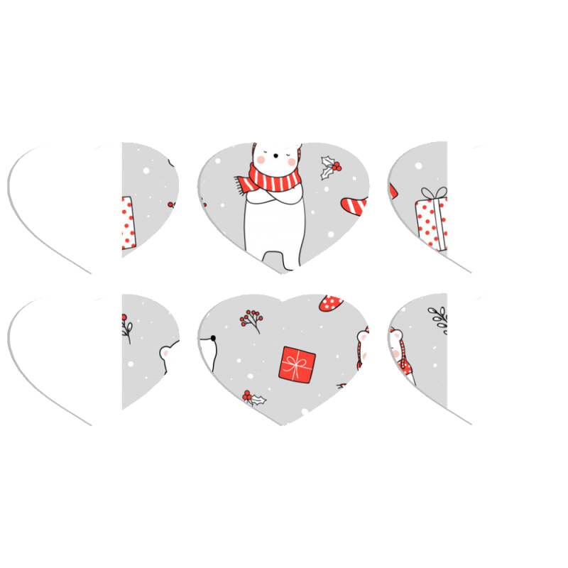 Магнитные фотопазлы Сердце 50 на 50 набор 6 штук 