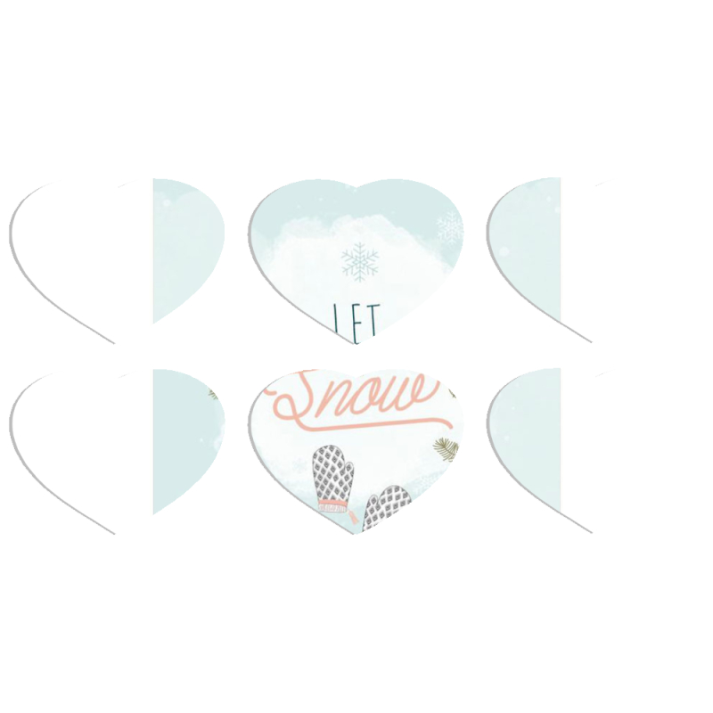 Магнитные фотопазлы Сердце 50 на 50 набор 6 штук 