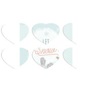 Магнитные фотопазлы Сердце 50 на 50 набор 6 штук 