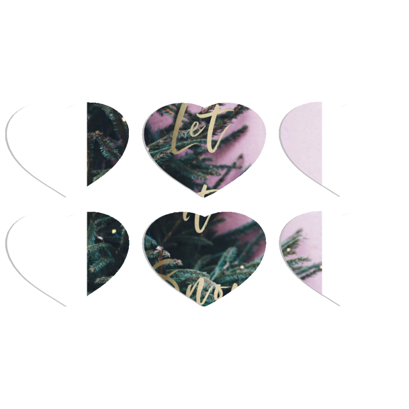 Магнитные фотопазлы Сердце 50 на 50 набор 6 штук 