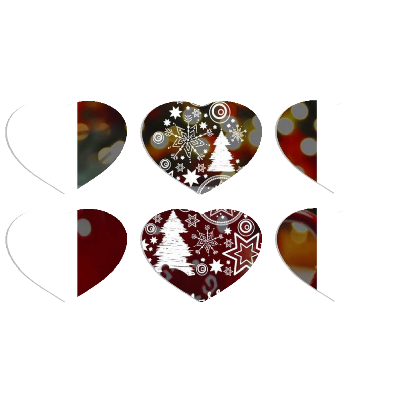 Магнитные фотопазлы Сердце 50 на 50 набор 6 штук 