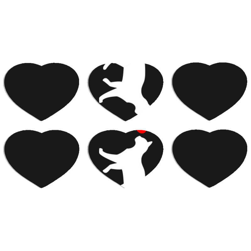 Магнитные фотопазлы Сердце 50 на 50 набор 6 штук 