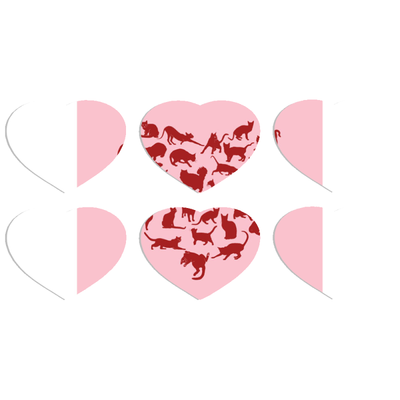 Магнитные фотопазлы Сердце 50 на 50 набор 6 штук 