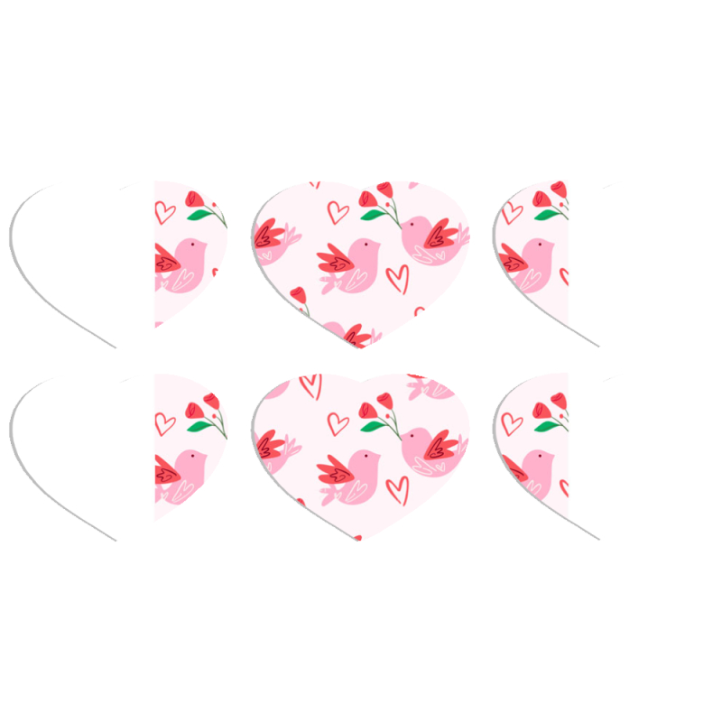 Магнитные фотопазлы Сердце 50 на 50 набор 6 штук 