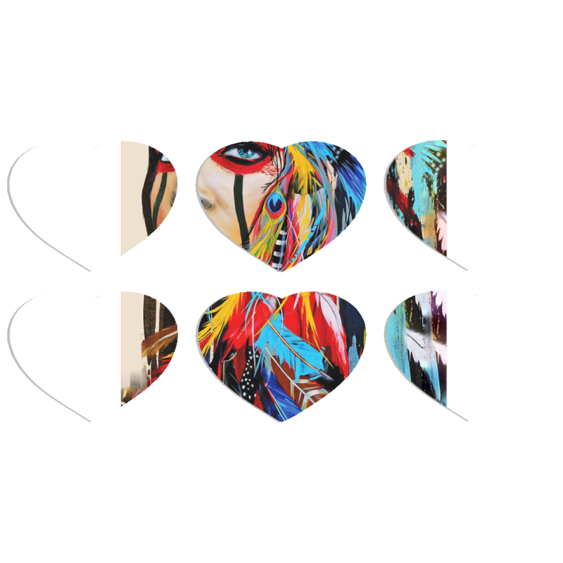 Магнитные фотопазлы Сердце 50 на 50 набор 6 штук 