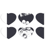 Магнитные фотопазлы Сердце 50 на 50 набор 6 штук 