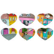 Магнитные фотопазлы Сердце 50 на 50 набор 6 штук 