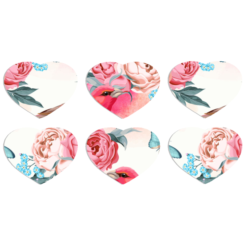 Магнитные фотопазлы Сердце 50 на 50 набор 6 штук 