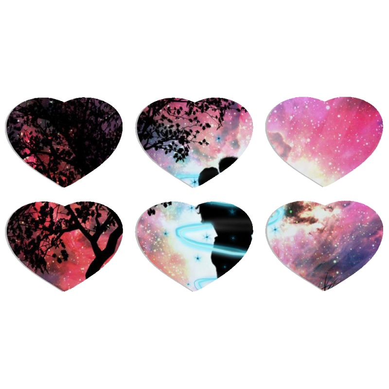 Магнитные фотопазлы Сердце 50 на 50 набор 6 штук 