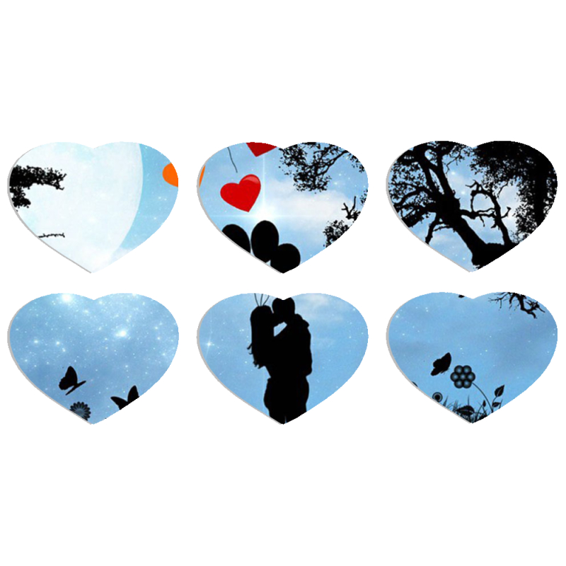 Магнитные фотопазлы Сердце 50 на 50 набор 6 штук 