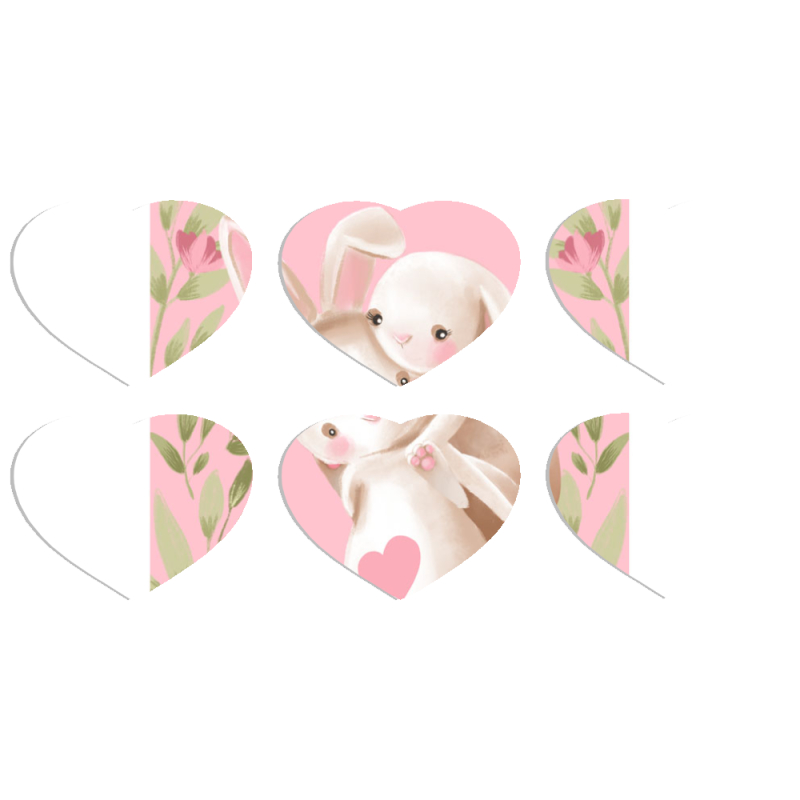 Магнитные фотопазлы Сердце 50 на 50 набор 6 штук 