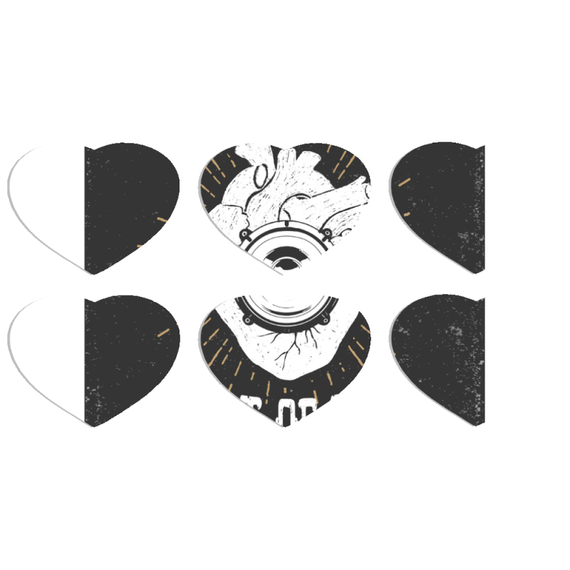 Магнитные фотопазлы Сердце 50 на 50 набор 6 штук 