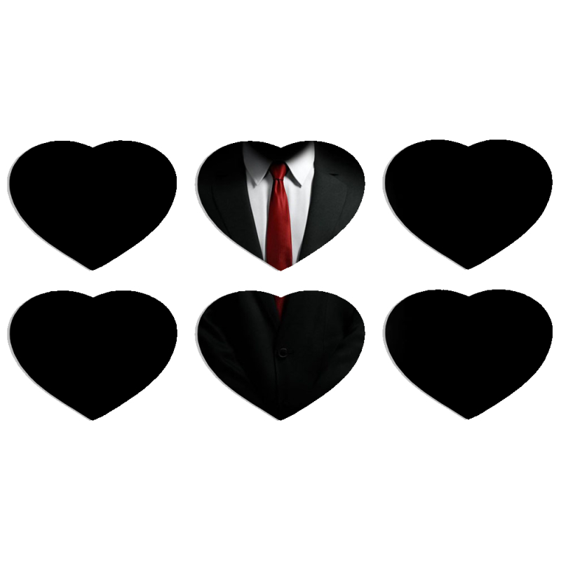 Магнитные фотопазлы Сердце 50 на 50 набор 6 штук 