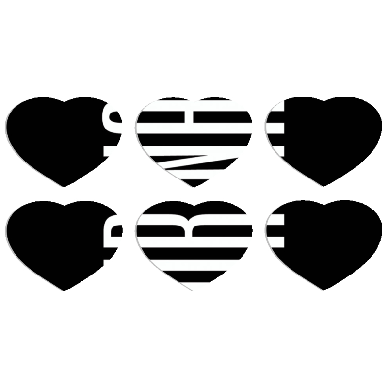 Магнитные фотопазлы Сердце 50 на 50 набор 6 штук 