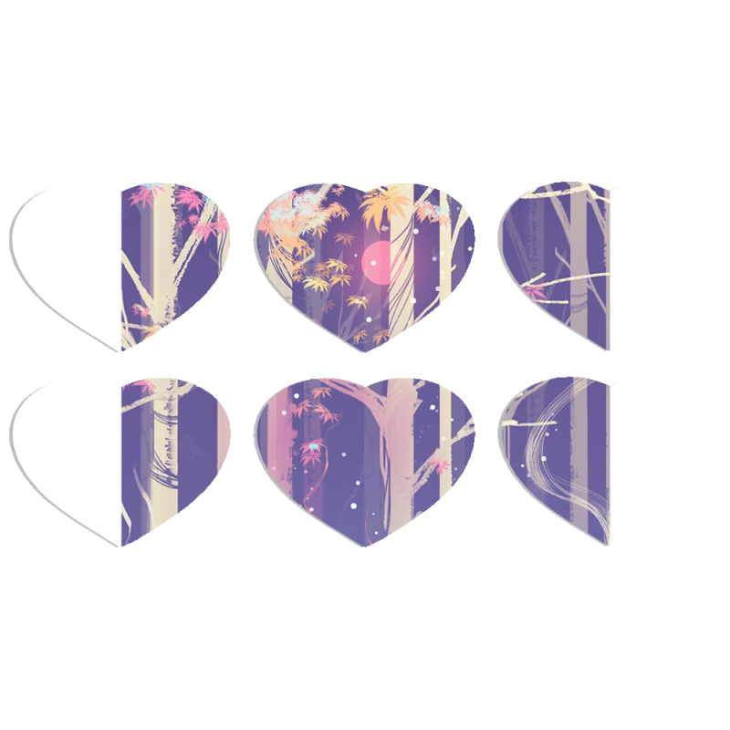 Магнитные фотопазлы Сердце 50 на 50 набор 6 штук 