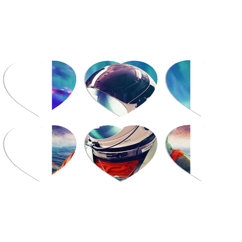 Магнитные фотопазлы Сердце 50 на 50 набор 6 штук 