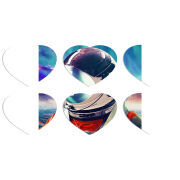 Магнитные фотопазлы Сердце 50 на 50 набор 6 штук 