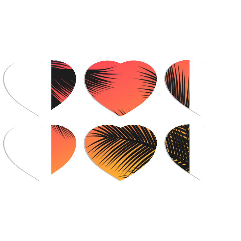 Магнитные фотопазлы Сердце 50 на 50 набор 6 штук 