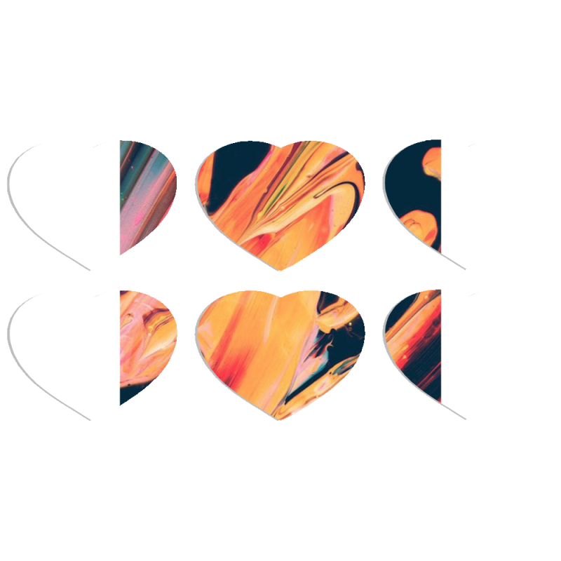 Магнитные фотопазлы Сердце 50 на 50 набор 6 штук 