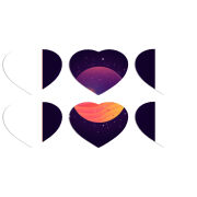 Магнитные фотопазлы Сердце 50 на 50 набор 6 штук Desert-Planet