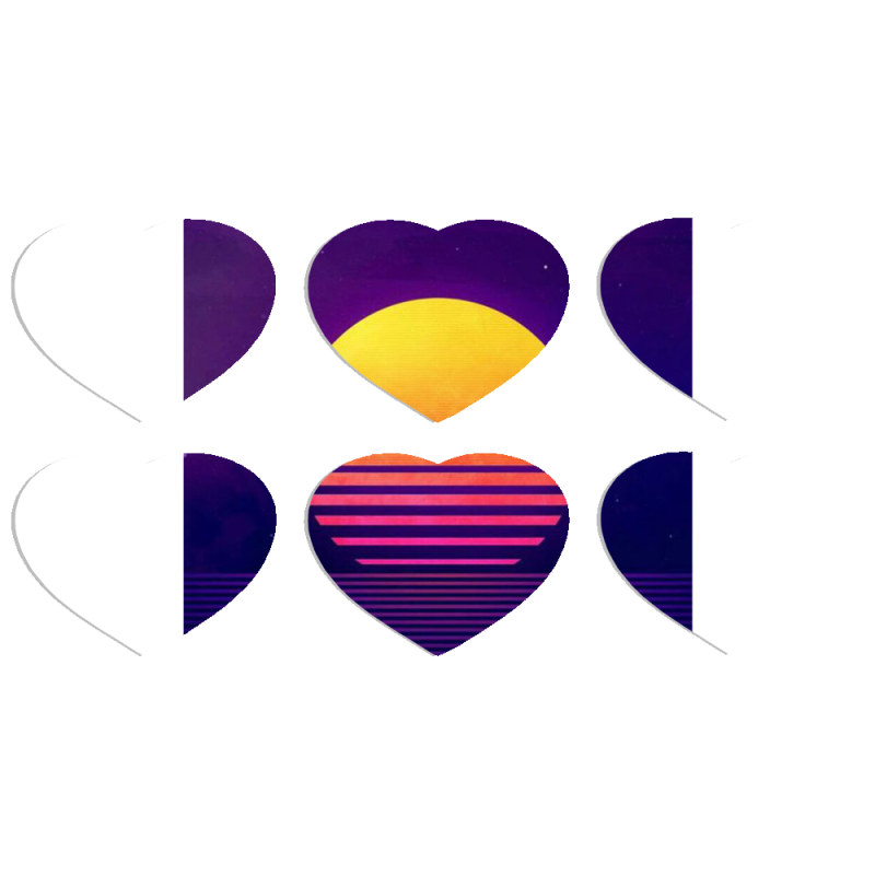 Магнитные фотопазлы Сердце 50 на 50 набор 6 штук 