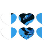 Магнитные фотопазлы Сердце 50 на 50 набор 6 штук Galaxy Art