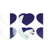 Магнитные фотопазлы Сердце 50 на 50 набор 6 штук Moon Bunny