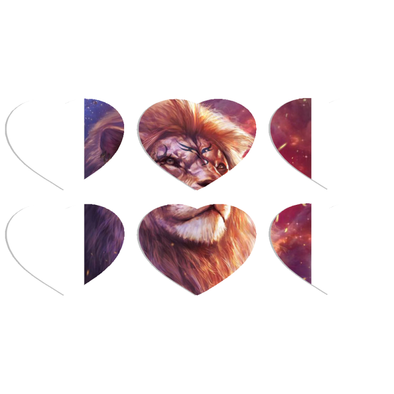 Магнитные фотопазлы Сердце 50 на 50 набор 6 штук 