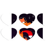 Магнитные фотопазлы Сердце 50 на 50 набор 6 штук Fox-Astronauts