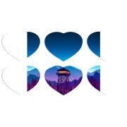 Магнитные фотопазлы Сердце 50 на 50 набор 6 штук 